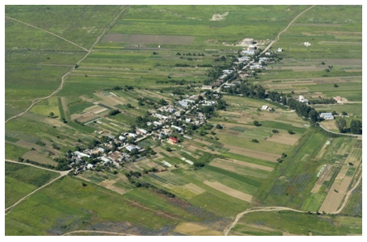 <em>Fig 4.3 Linear settlement pattern</em>