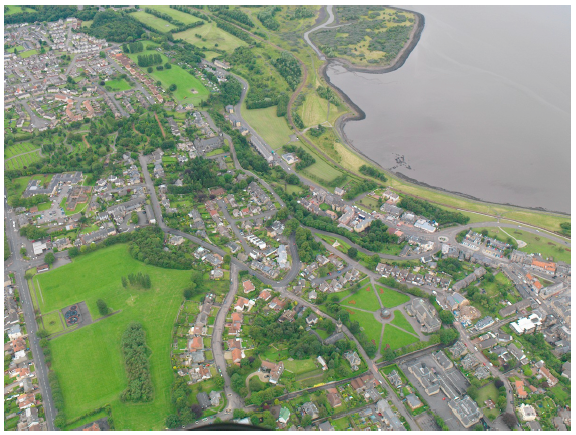 HIGH aerial oblique photograph