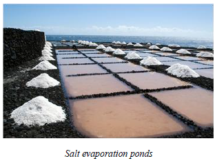 <em>Figure 3.8 Salt evaporation ponds</em>